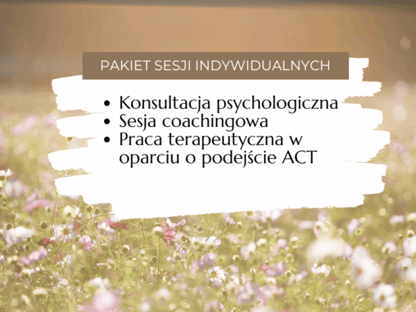 Pakiet 5 indywidualnych sesji online — konsultacje, coaching lub praca w oparciu o ACT